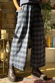 Nora Brushed Cotton Gingham Kick Pant Navy